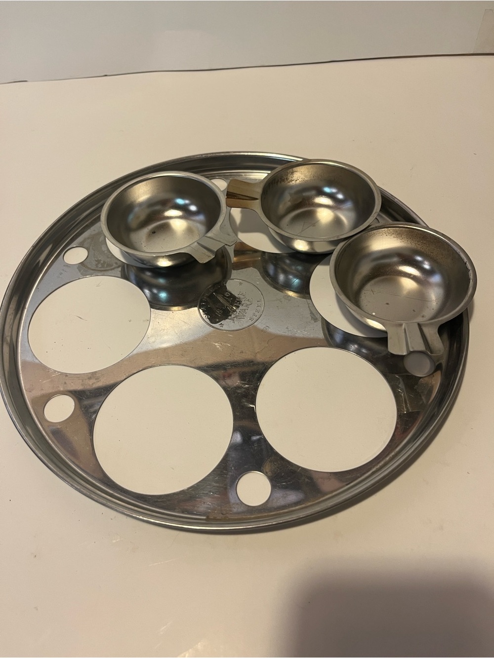 Revere Ware egg poacher insert with 3 cups
